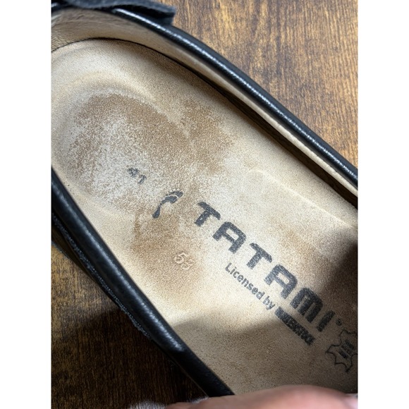 Tatami by Birkenstock Men's 41 Leather Loafers Black Comfort Slip On Moc Toe - Picture 5 of 10